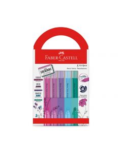 Grifa Texto Com 5 Cores Com cheiro Relaxa e Reequilibra Faber Castell